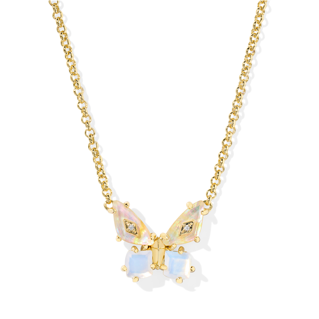 KENDRA SCOTT BIANCA BUTTERFLY SHORT PENDANT NECKLACE