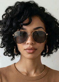 DAX EYEWEAR ACE UNISEX AVIATOR SUNGLASSES - CHEETAH