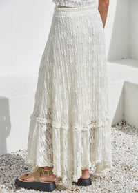 LOVING LIFE LACE MIDI SKIRT