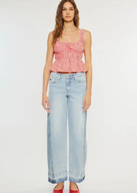 KAN CAN CLAIRE - MID RISE COLORBLOCK WIDE LEG