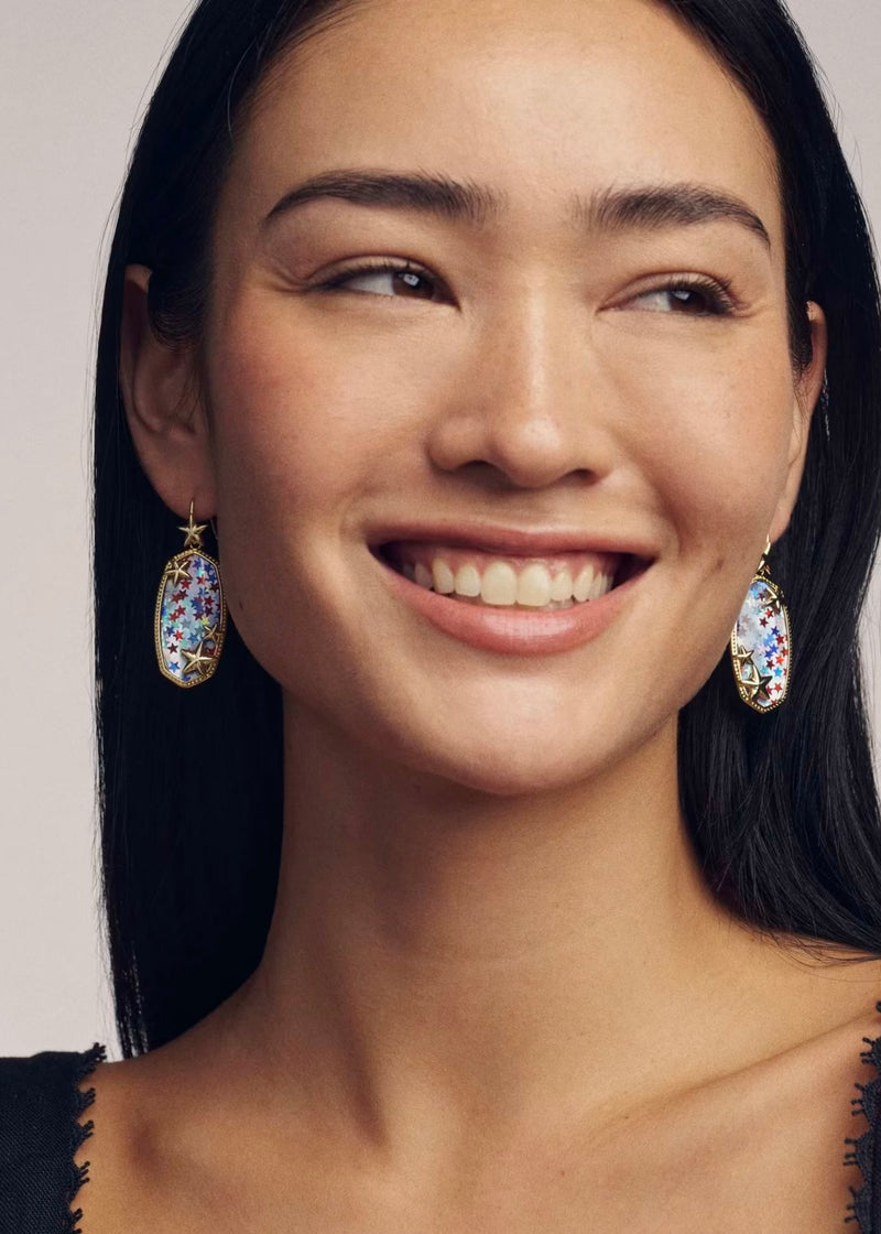 KENDRA SCOTT ELLE MULTI STAR DROP EARRINGS - GOLD