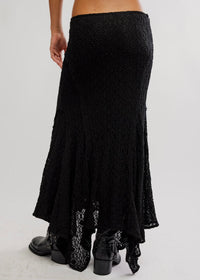 FREE PEOPLE BELLA LACE MERMAID SKIRT - BLACK