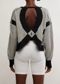 FREE PEOPLE MOVEMENT MY TIME LAYER TEXTURED - BLACK WHITE COMBO