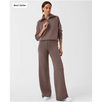 SPANX AIRESSENTIALS WIDE LEG PANT - SMOKE