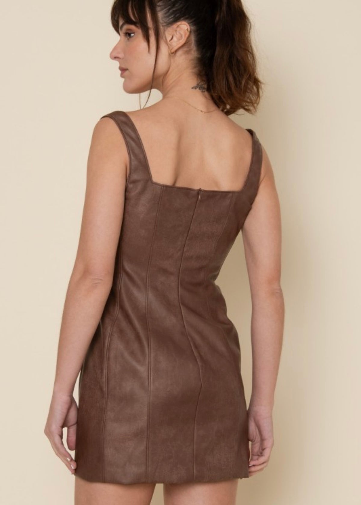 RUIN THE FRIENDSHIP LEATHER DRESS