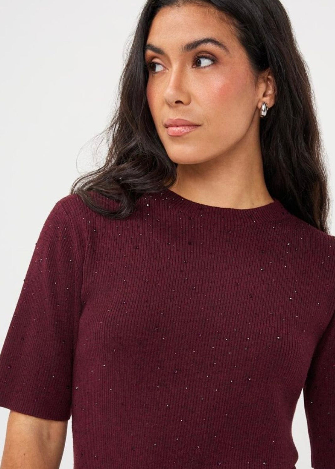 ESQUALO SWEATER S/SLVE STUDS