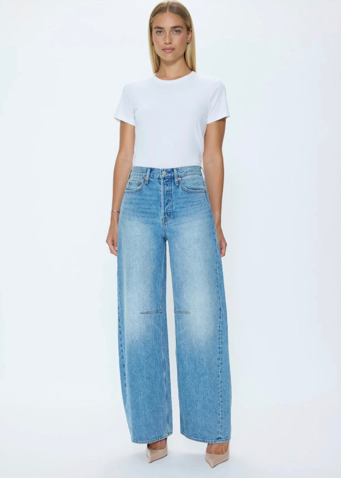 PISTOLA SYDNEY HIGH RISE BOWED WIDE - HAZY