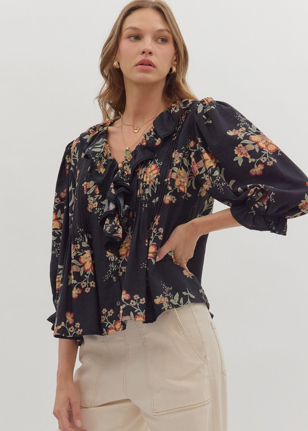 THE GEORGIA FLORAL TOP