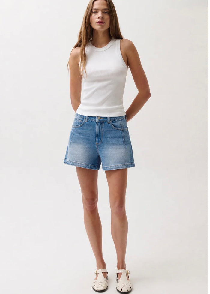 PISTOLA AOKI HIGH RISE A-LINE SHORTS - HIDDEN GEM
