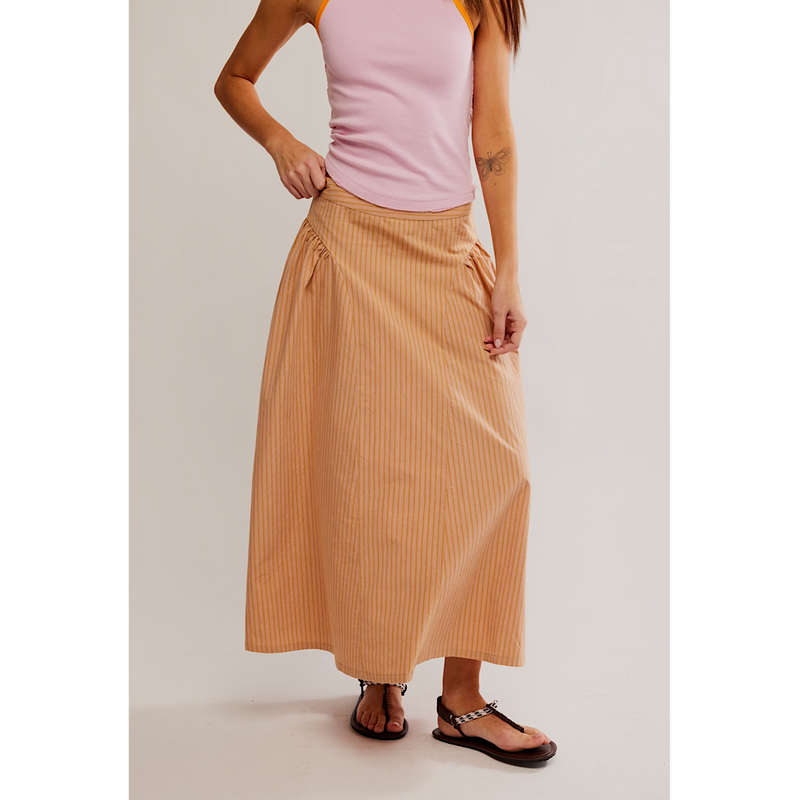 FREE PEOPLE KATIA PRINTED MAXI SKIRT - BEACH COMBO