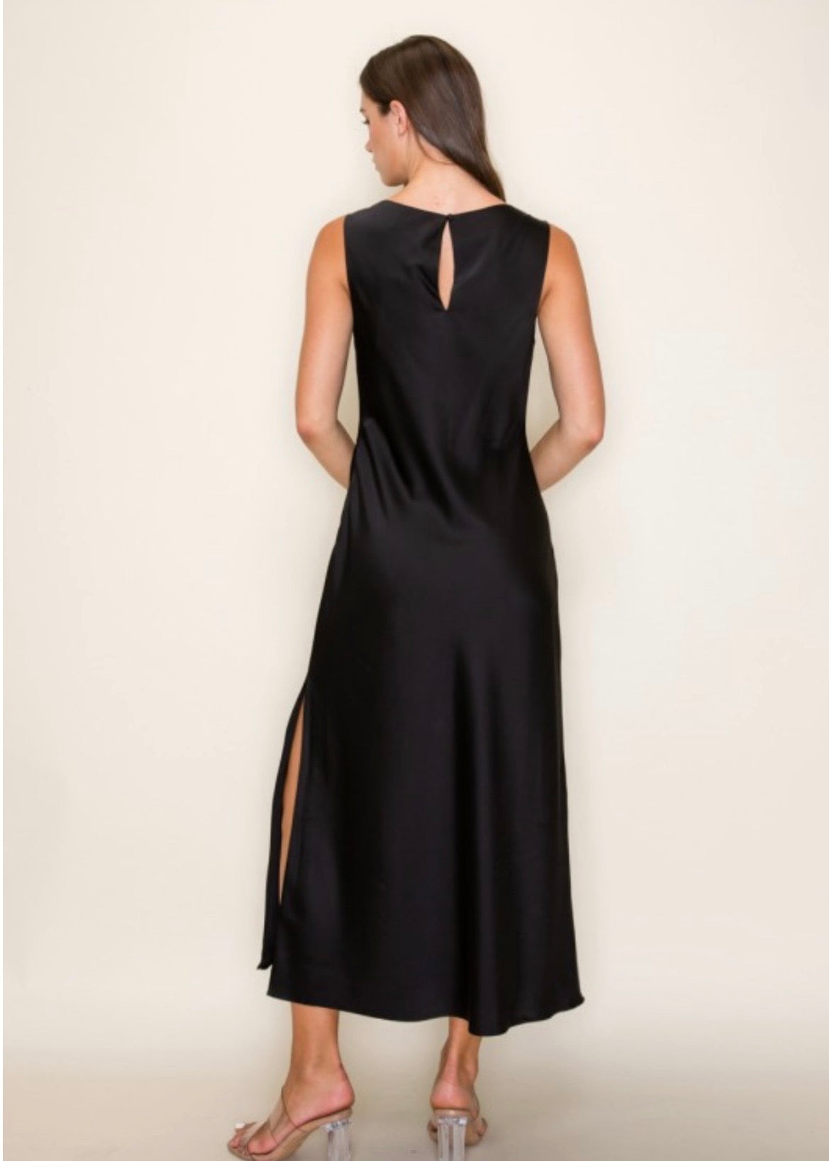 THE SIENNA SATIN MIDI DRESS