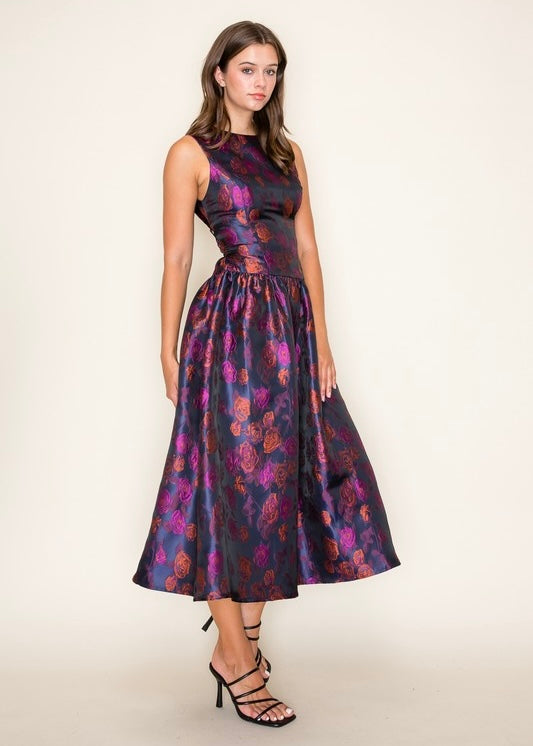 THE FYNN FLORAL MIDI DRESS