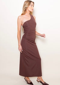 NEXT LOCATION MIDI DRESS