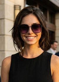 DAX EYEWEAR ELLE OVERSIZED SUNGLASSES - SMOKESHOW
