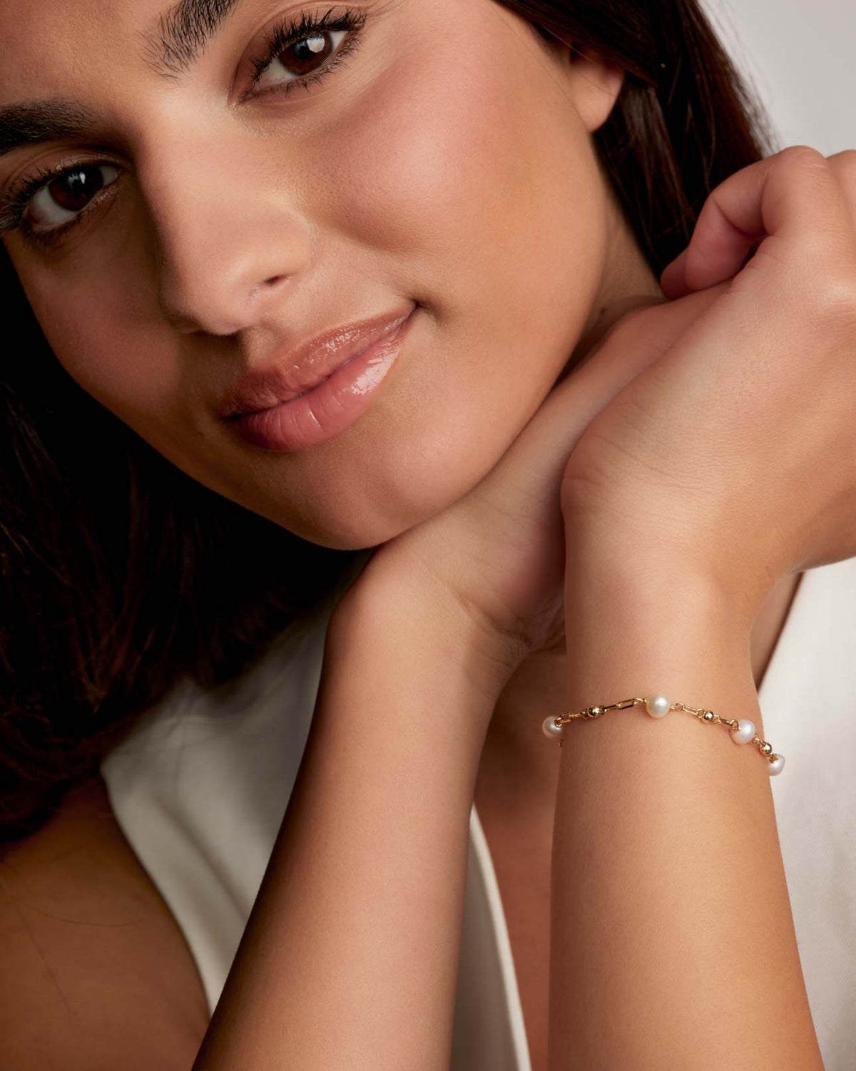 KENDRA SCOTT ASHTON DELICATE CHAIN BRACELET FRESHWATER CULTURED PEARL