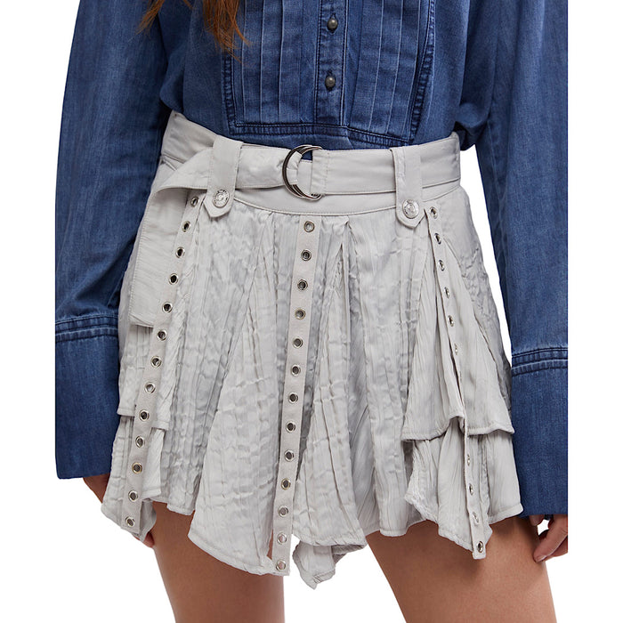 FREE PEOPLE RUE MINI SKIRT - STONE