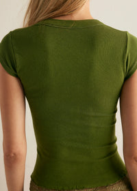 FREE PEOPLE SO SOFT SEAMLESS BABY TEE - FERNGULLY
