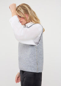 ESQUALO GILET SLV/LSS DIAMONDS - LIGHT GREY