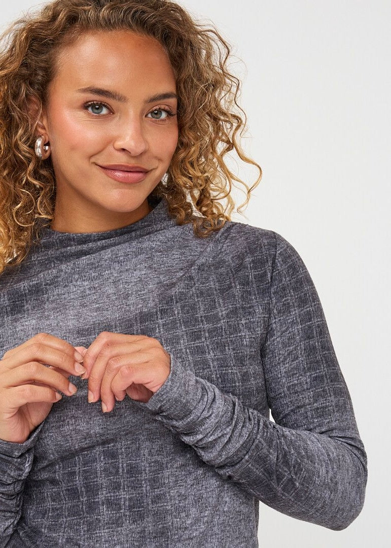 ESQUALO TOP CHECK PRINT