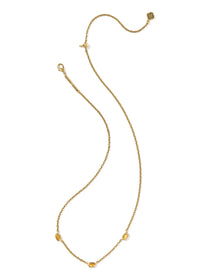 KENDRA SCOTT MINI ELISA THREE STONE STRAND NECKLACE