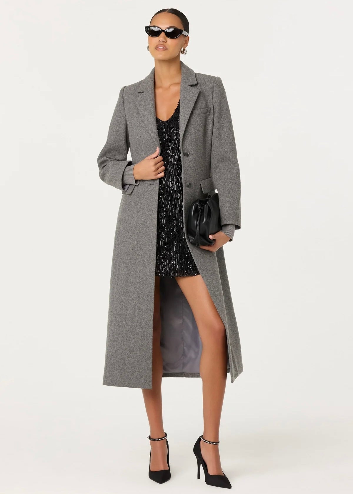 ASTR THE LABEL EMANI SEQUIN MINI DRESS - BLACK