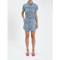 DAZE DENIM TOPANGA SHORT SLEEVE DRESS IN PLOT TWIST