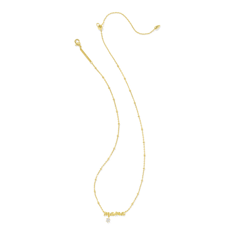 KENDRA SCOTT MAMA CRYSTAL SHORT PENDANT NECKLACE