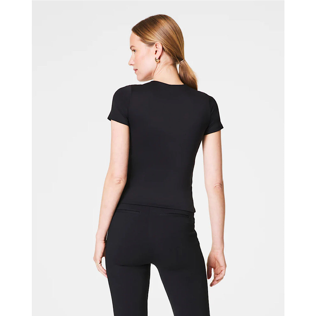 SPANXsmooth JERSEY CREWNECK TEE - BLACK