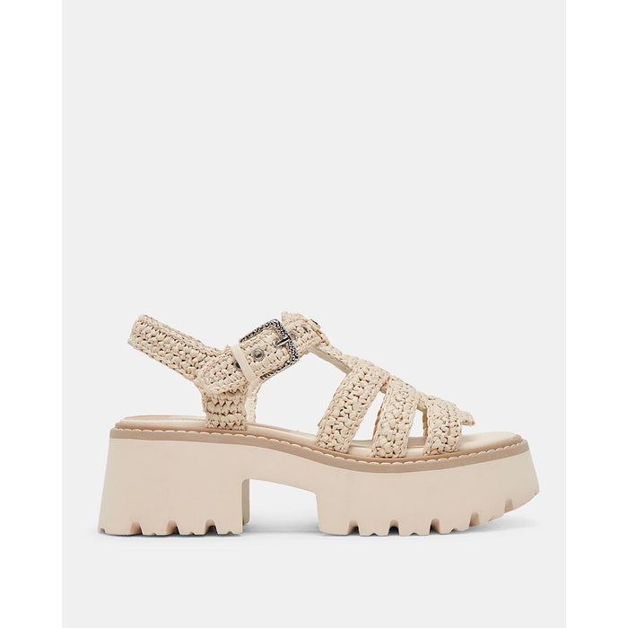 DOLCE VITA LATICE SANDALS - OATMEAL KNIT