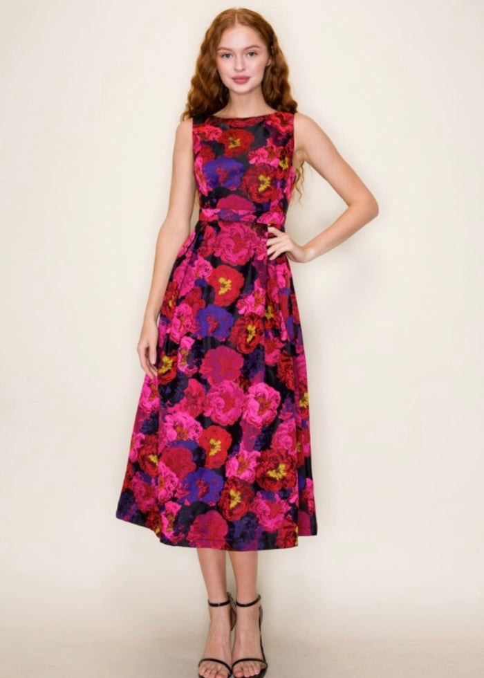THE SWEET TALKER FLORAL MIDI DRESS