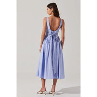 ASTR THE LABEL VINYA POPLIN DROP WAIST DRESS