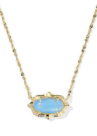 KENDRA SCOTT ELISA SCALLOP FRAME SHORT PENDANT NECKLACE