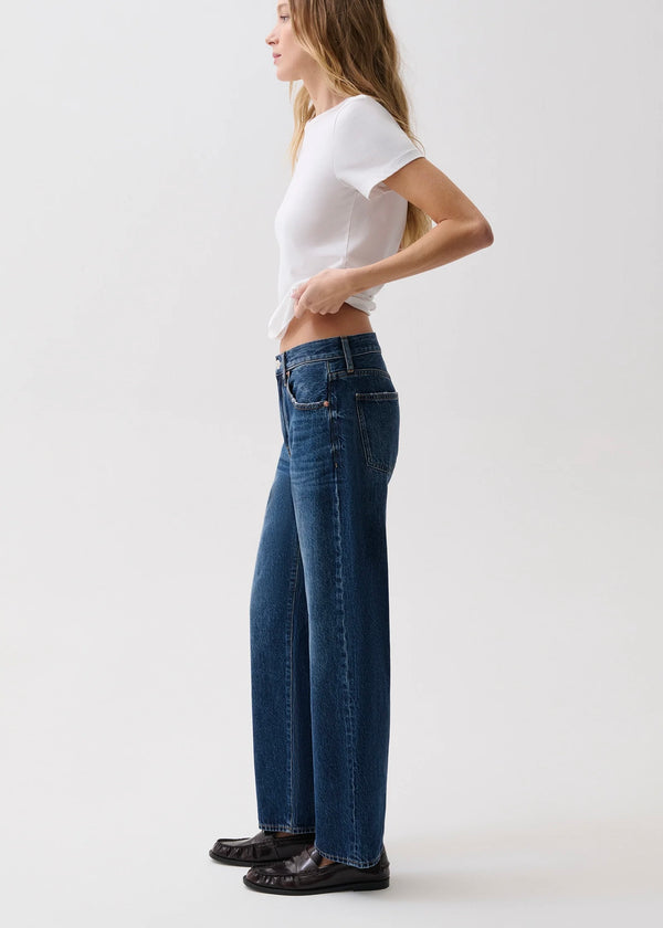 PISTOLA LEXI MID RISE BOWED STRAIGHT JEAN - MOONWAVE