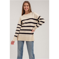 ALL TO MYSELF STRIPED SWEATER