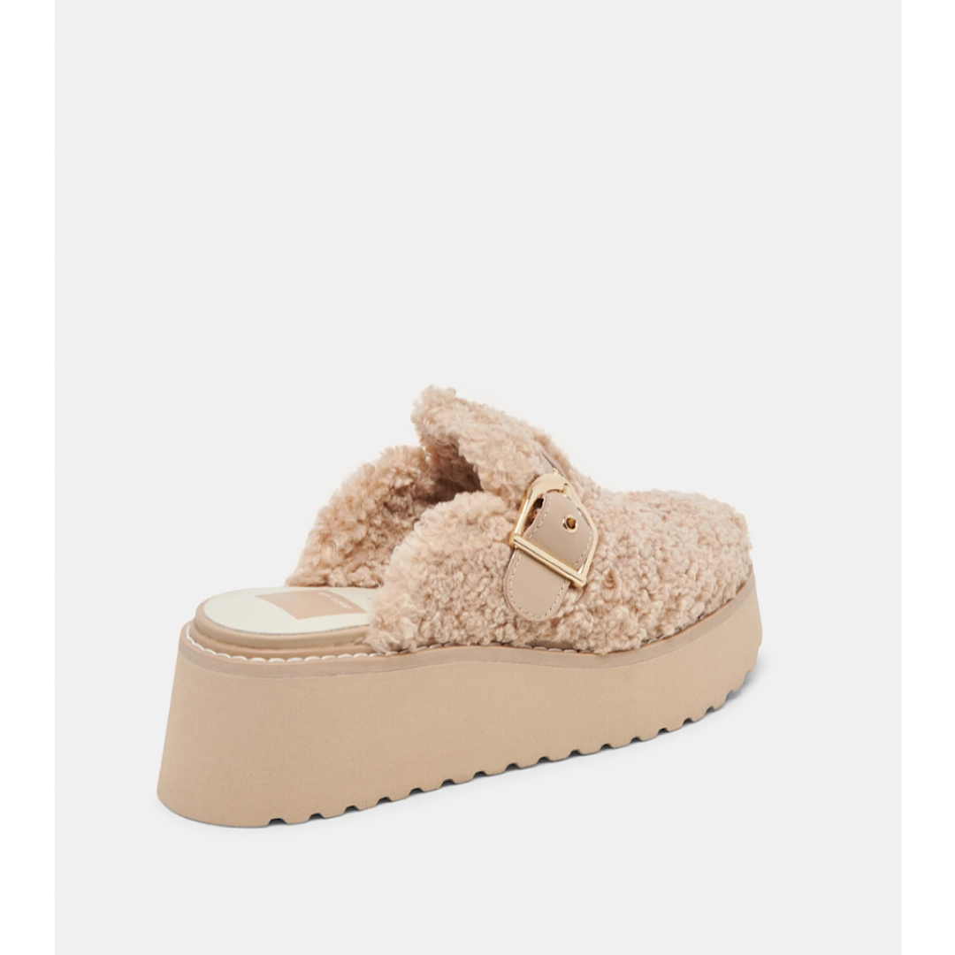 DOLCE VITA LELANI PLUSH FLATS - NATURAL