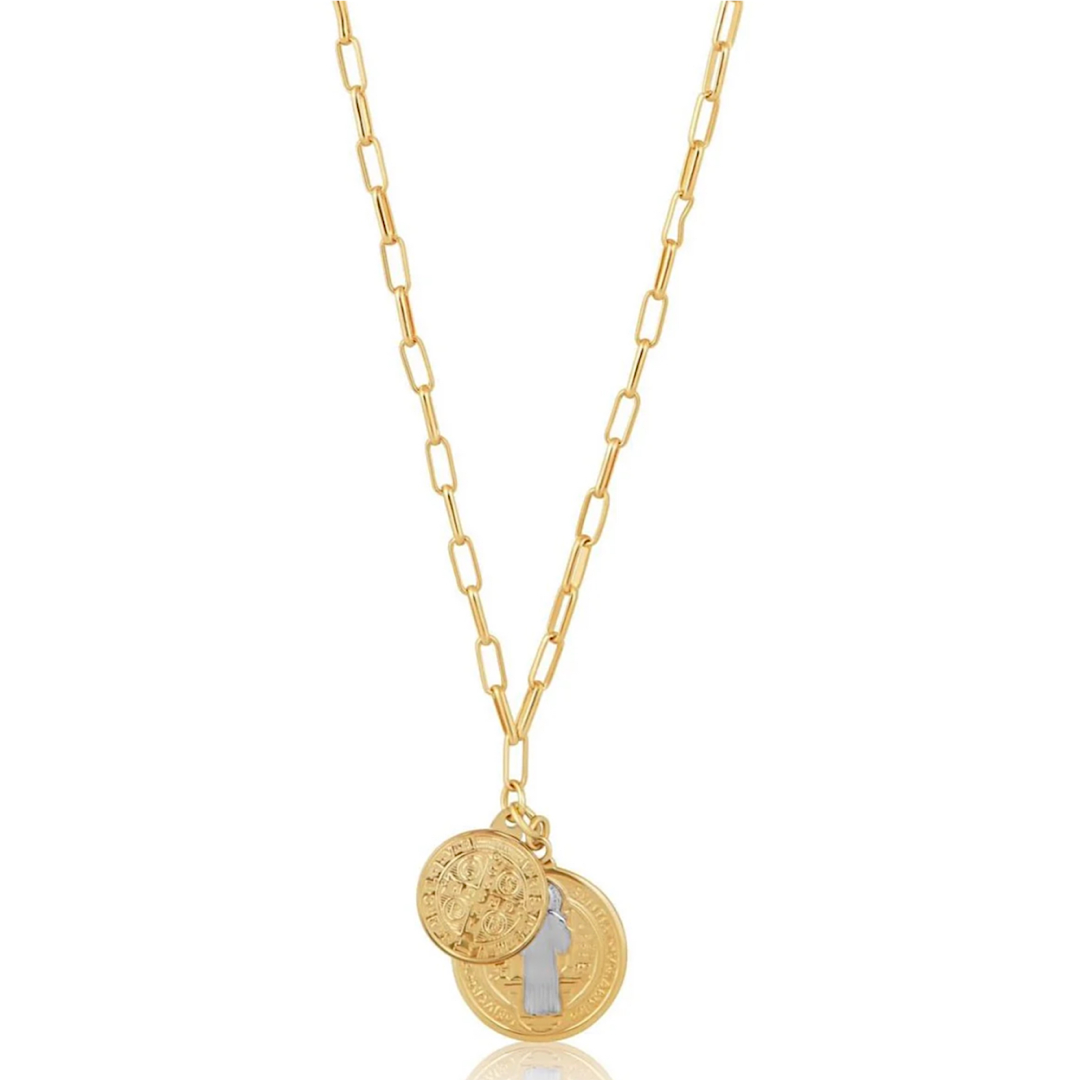 SAHIRA SAINT II - ST. BENEDICT COIN NECKLACE