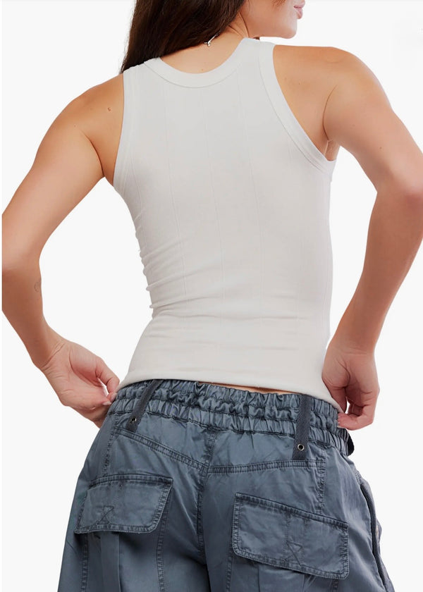 FREE PEOPLE SO SOFT SEAMLESS MODAL TANK - CLEAN IVORY
