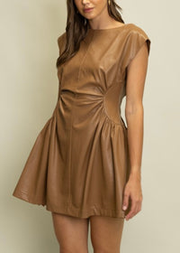 HOPING YOU CALL LEATHER DRESS