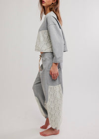 FREE PEOPLE SUNDAY BEST LOUNGE SET - HEATHER GREY