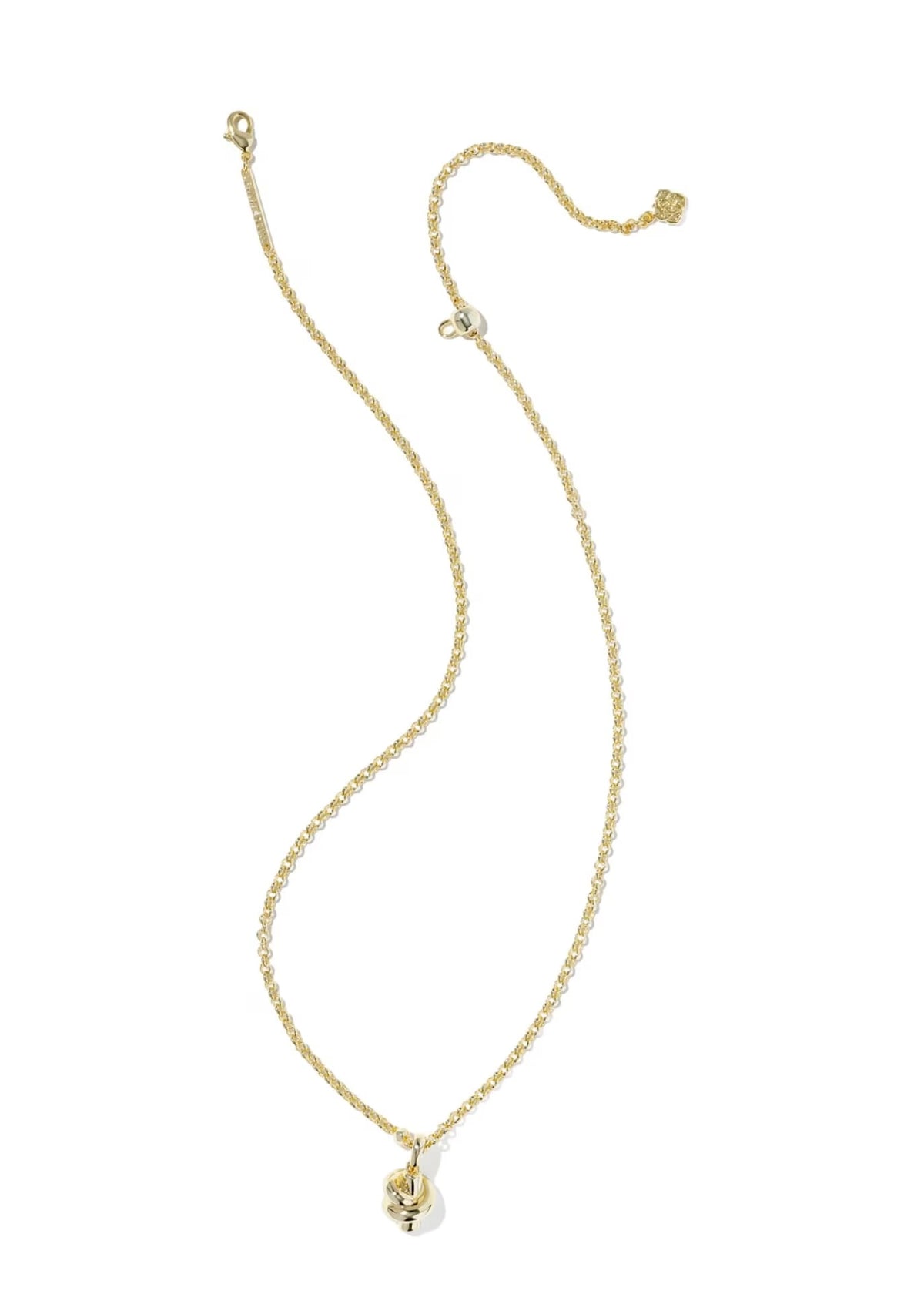KENDRA SCOTT PARKER KNOT SHORT PENDANT NECKLACE - GOLD