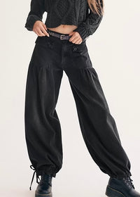 FREE PEOPLE LOTUS BALLOON JEANS - SMOKESHOW