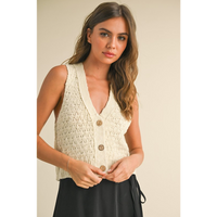 DOWN TO EARTH KNITTED VEST