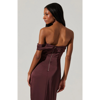 ASTR THE LABEL GWYNERIA DRESS - EGGPLANT