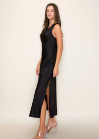 THE SIENNA SATIN MIDI DRESS