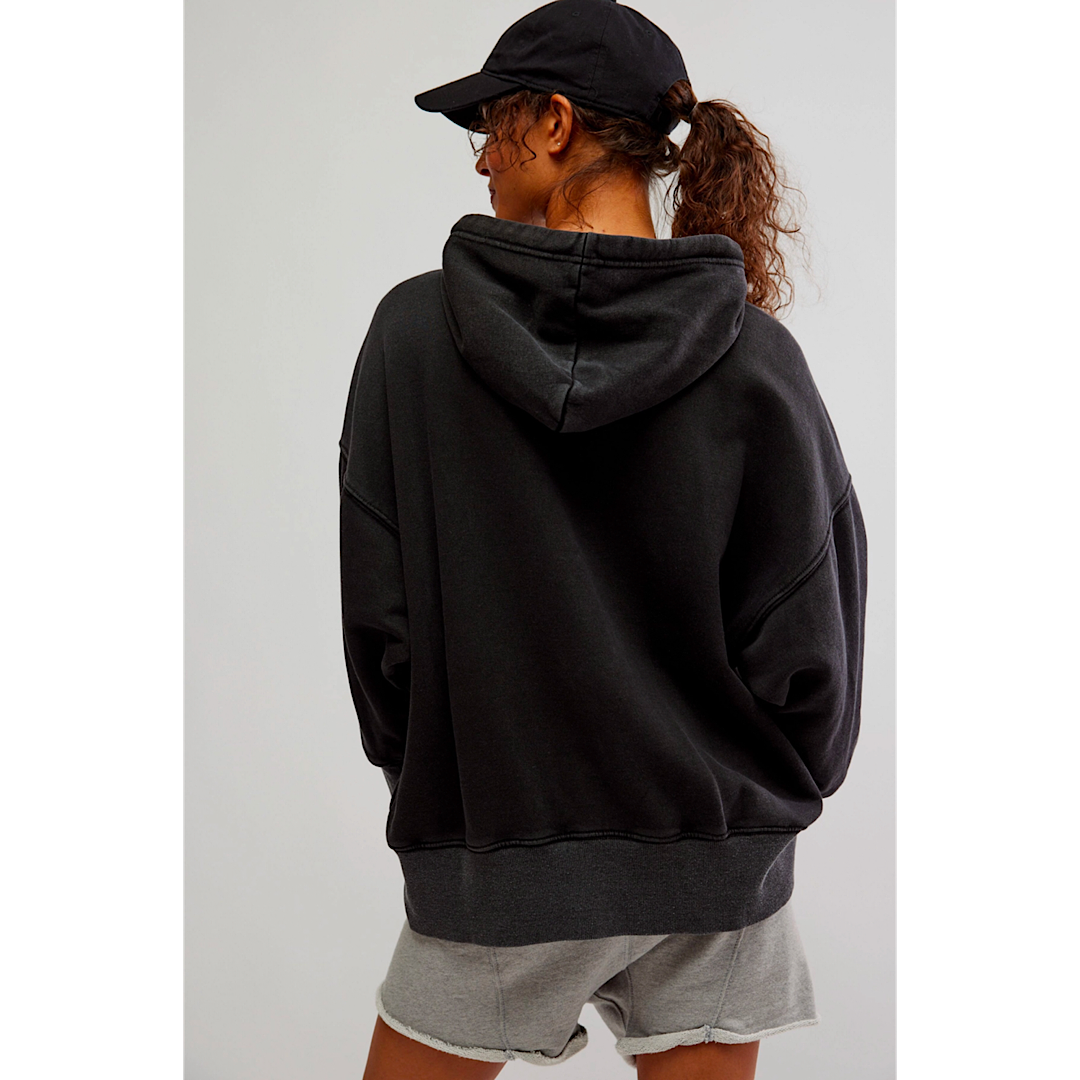 FREE PEOPLE MOVEMENT SPRINT TO THE FINISH HOODIE - BLACK