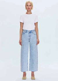 PISTOLA TATE HIGH RISE BOWED WIDE LEG JEAN - MODENA