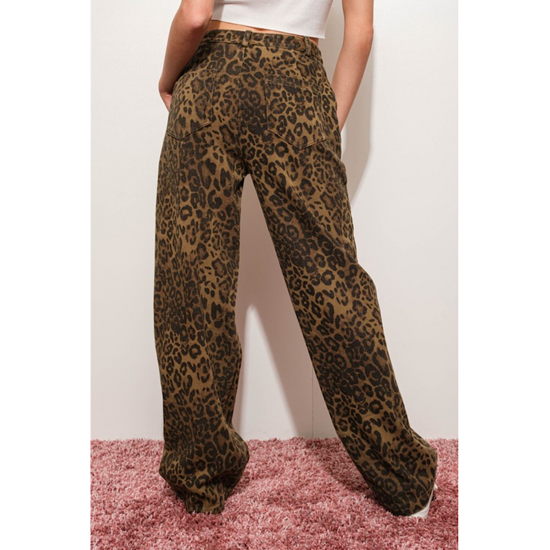 ON FIRE LEOPARD PANTS