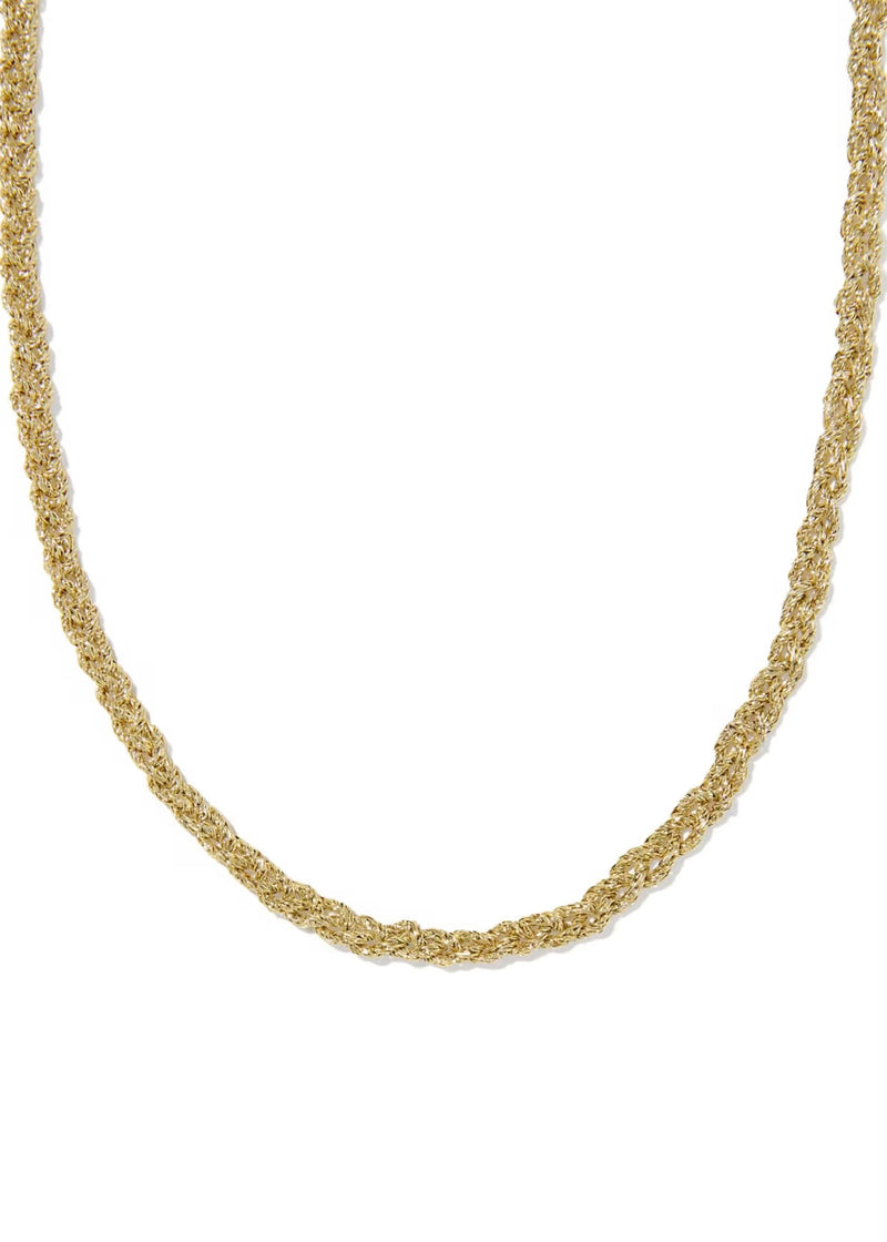 KENDRA SCOTT GABRIELLA BRAIDED CHAIN NECKLACE - GOLD