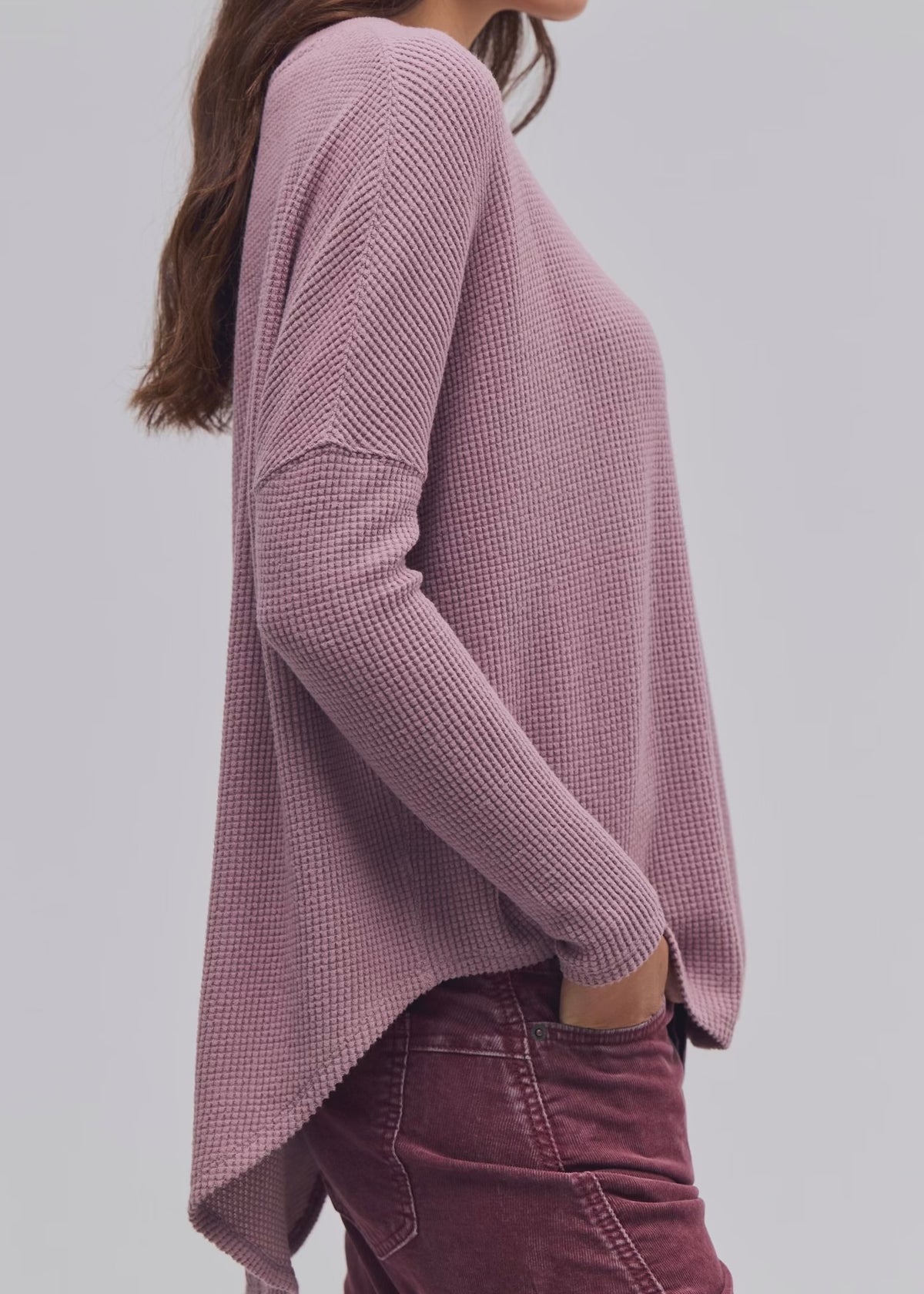 FREE PEOPLE LATTE BLUES SOLID THERMAL - WINTER TULIP
