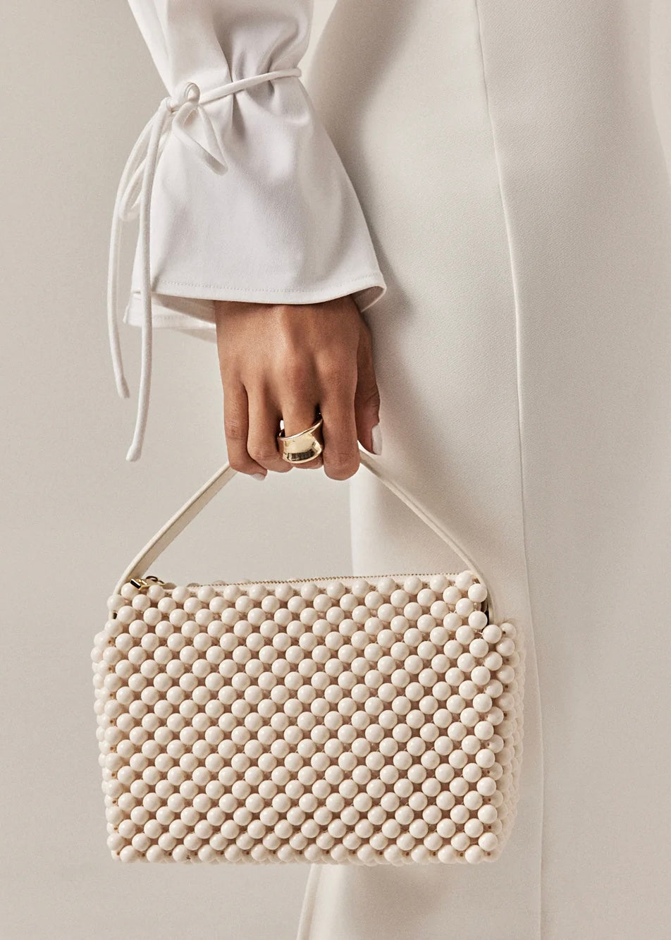 BILLINI JEANIE HANDLE BAG - BONE